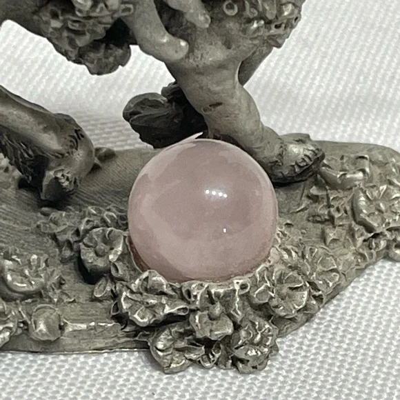 Vintage Comstock Pewter figure 2.25" Cherub on aUnicorn excellent condition - Picture 13 of 13